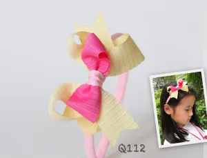 粉色和黄色头带 (Q112)