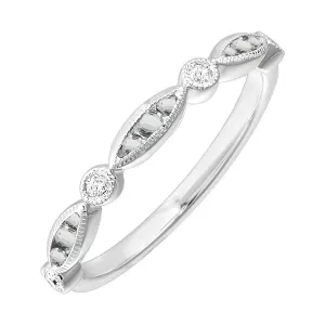 10Kt White Gold Diamond 1/20Ctw & White Topaz 1/5Ctw Ring