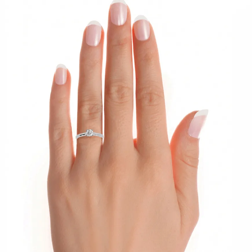 1/2 ctw Round Lab Grown Diamond Solitaire Engagement Ring