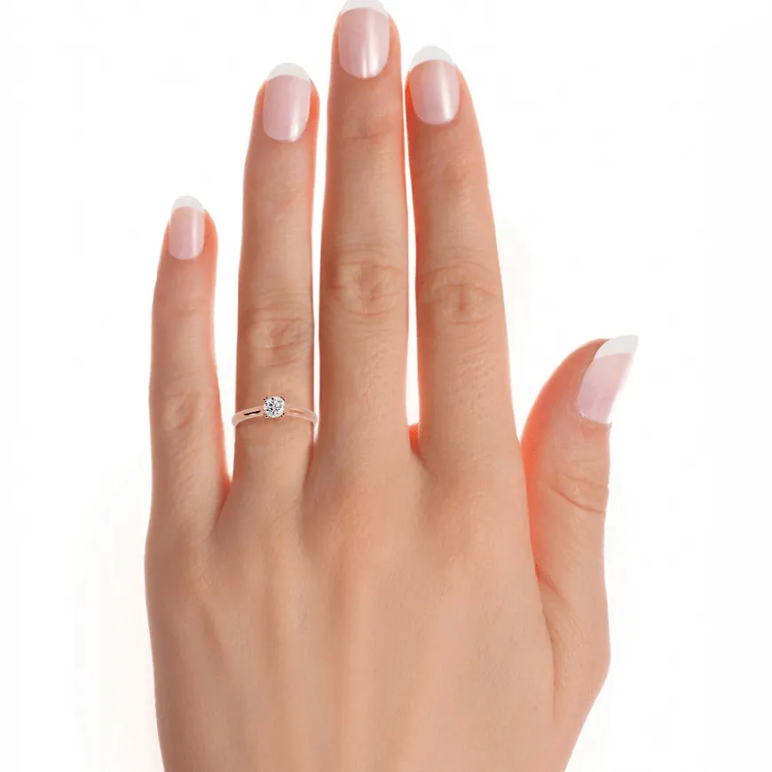 1/2 ctw Round Lab Grown Diamond Solitaire Engagement Ring