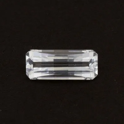 12x5mm White Topaz Opposed Bar Emerald Cut