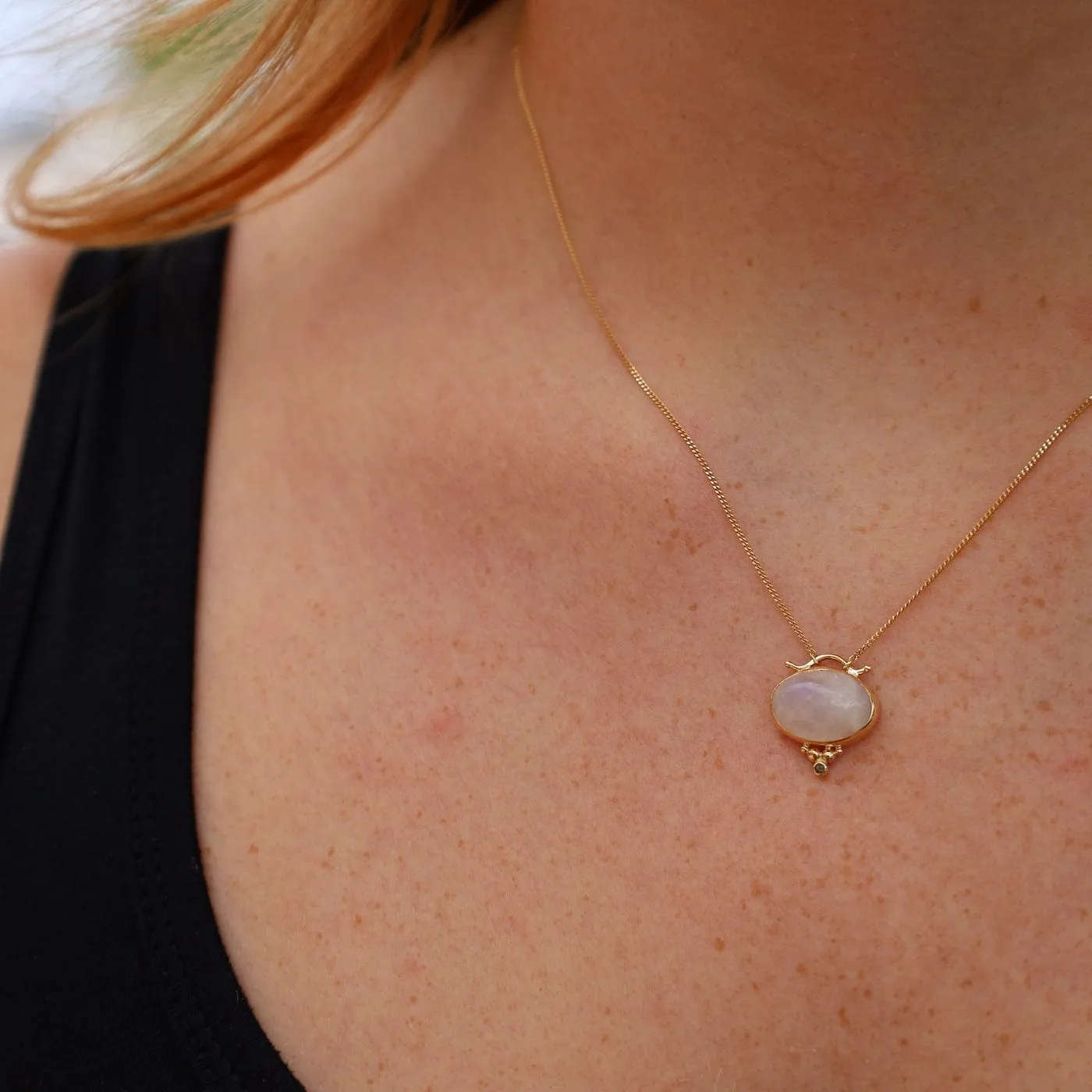 14k Moonstone Nile Necklace