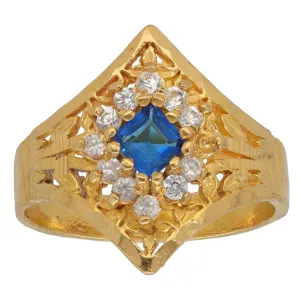 22ct Gold Imitation Gems Dress/Cocktail Ring Size N