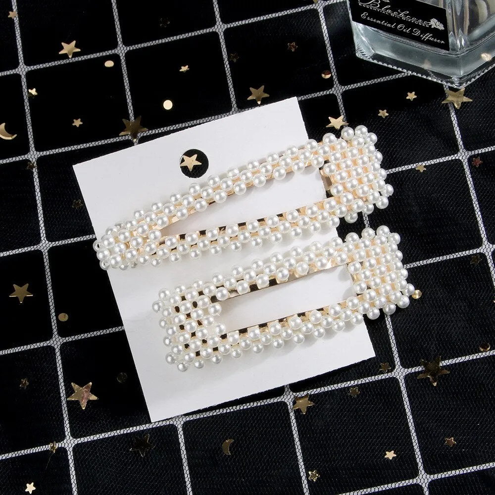 2/4/3/5Pc Hairpins With Pearl Hair Clip Hairband Comb Bobby Pin Barrette Hairpin Headdress Accessories Beauty Styling Tools New