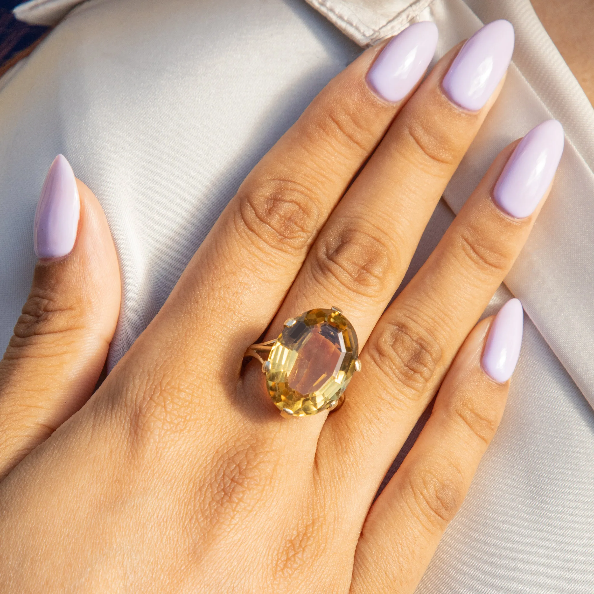 9ct Gold Citrine Cocktail Ring, 9.00ct