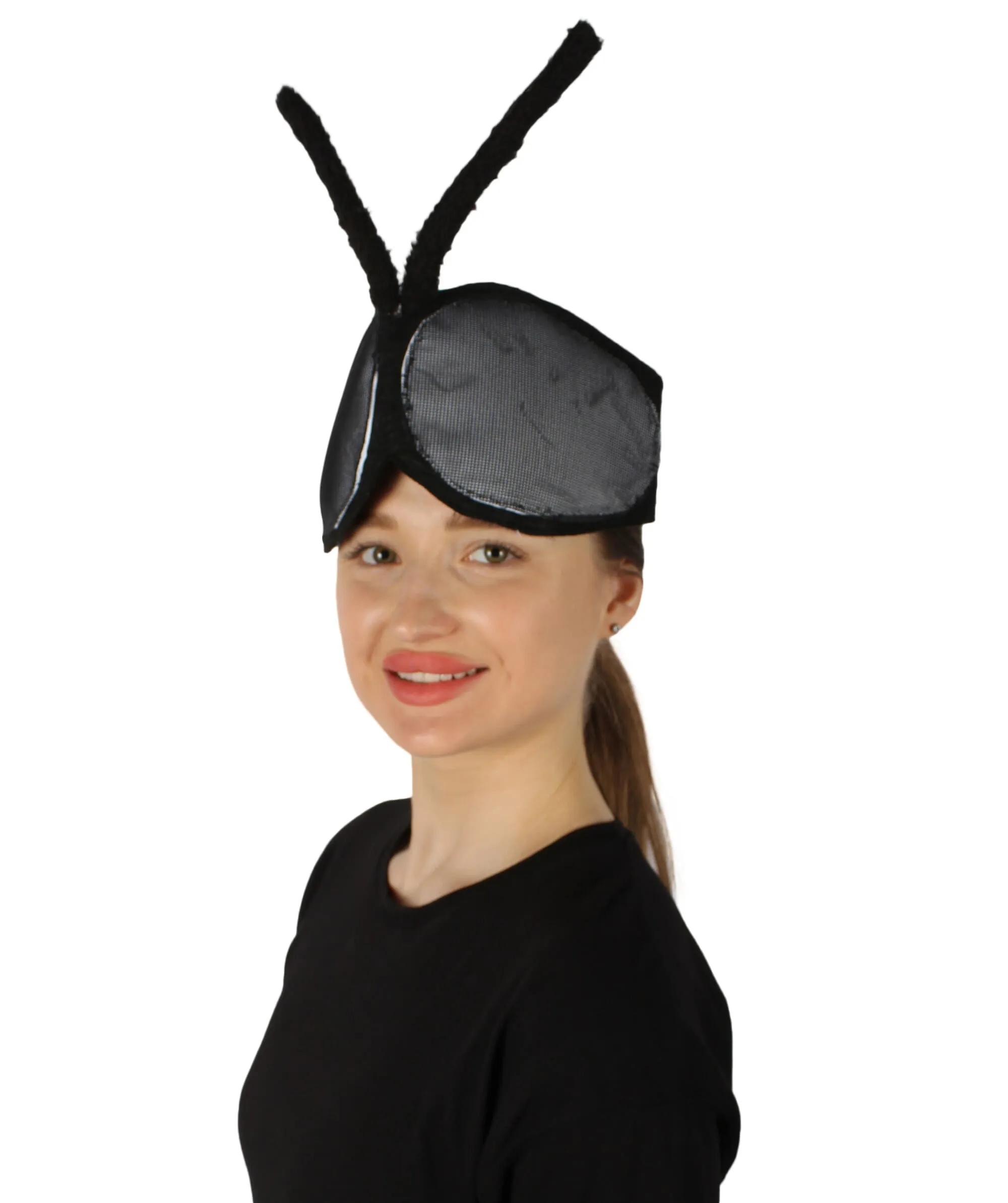 Adult Unisex Bee Eyes Plush Headband with Bendable Faux Fur Antennae |  Perfect for Halloween | Soft Synthetic Fabric