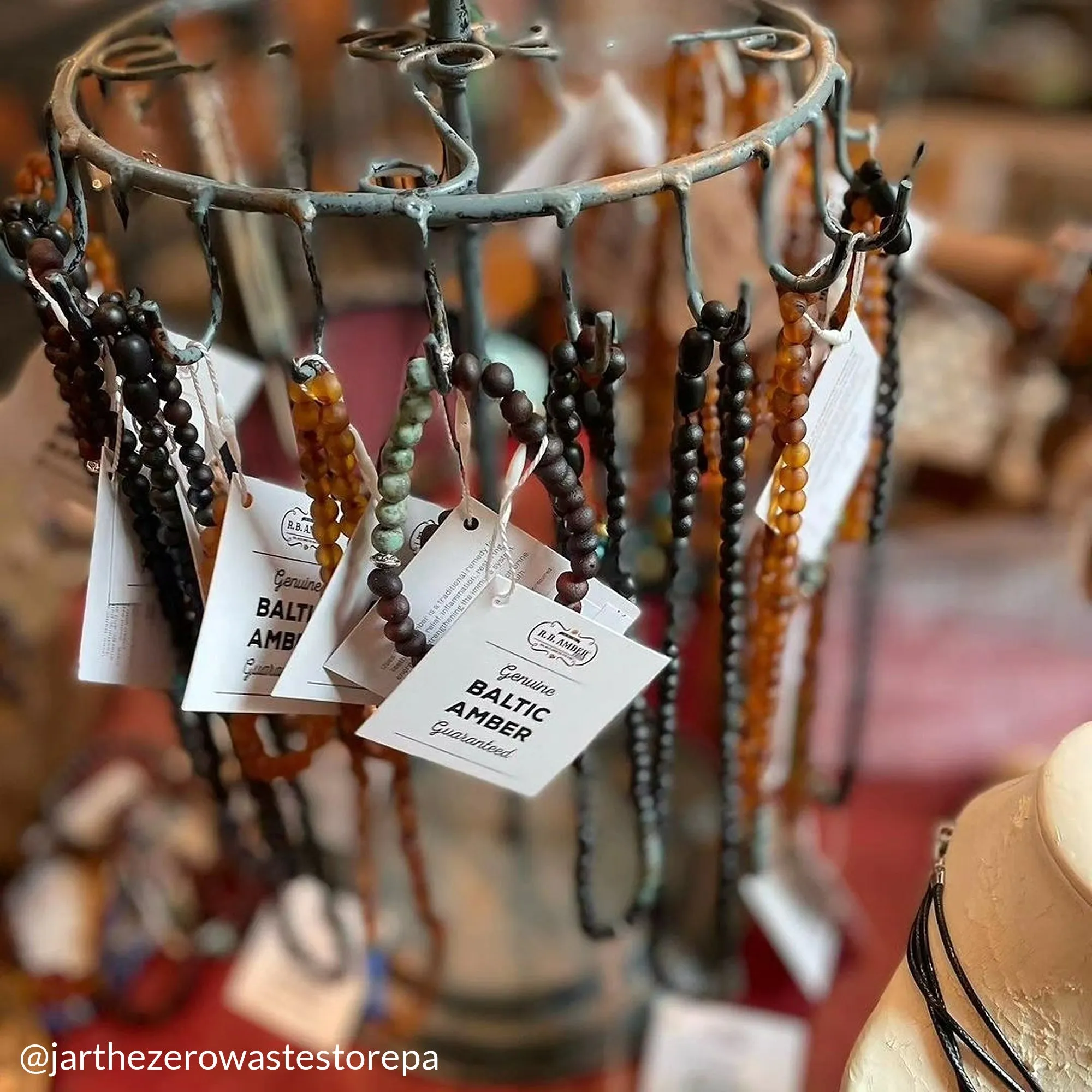 Adults | African Turquoise   Raw Cherry Amber Necklace