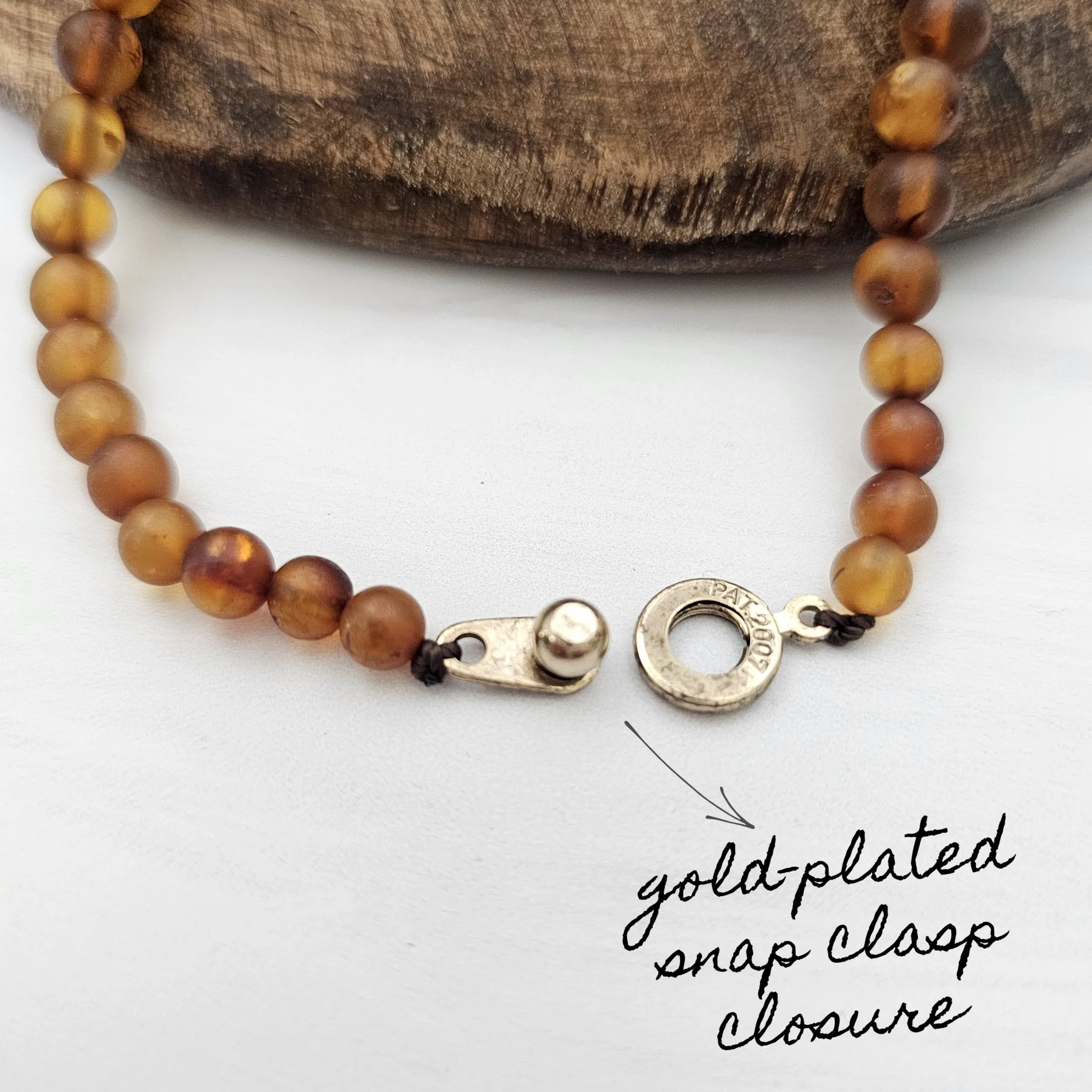 Adults | African Turquoise   Raw Cognac Amber Hazelwood Necklace