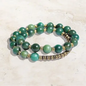 African Jade Wrist Mala Bracelet