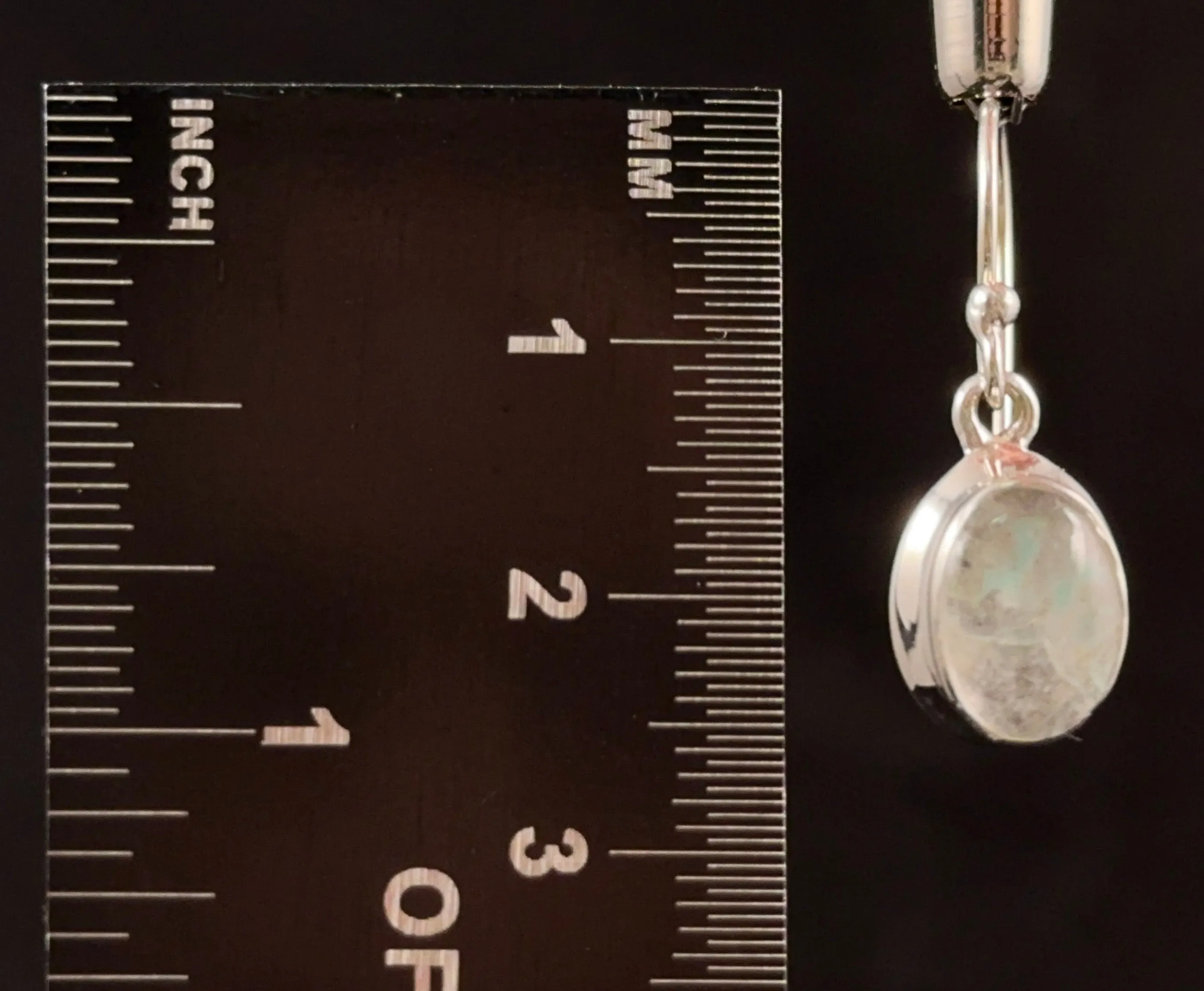 AJOITE in QUARTZ Crystal Earrings - Sterling Silver, Rare - Dangle Earrings, Fine Jewelry, Crystal Drop Earrings, 53689