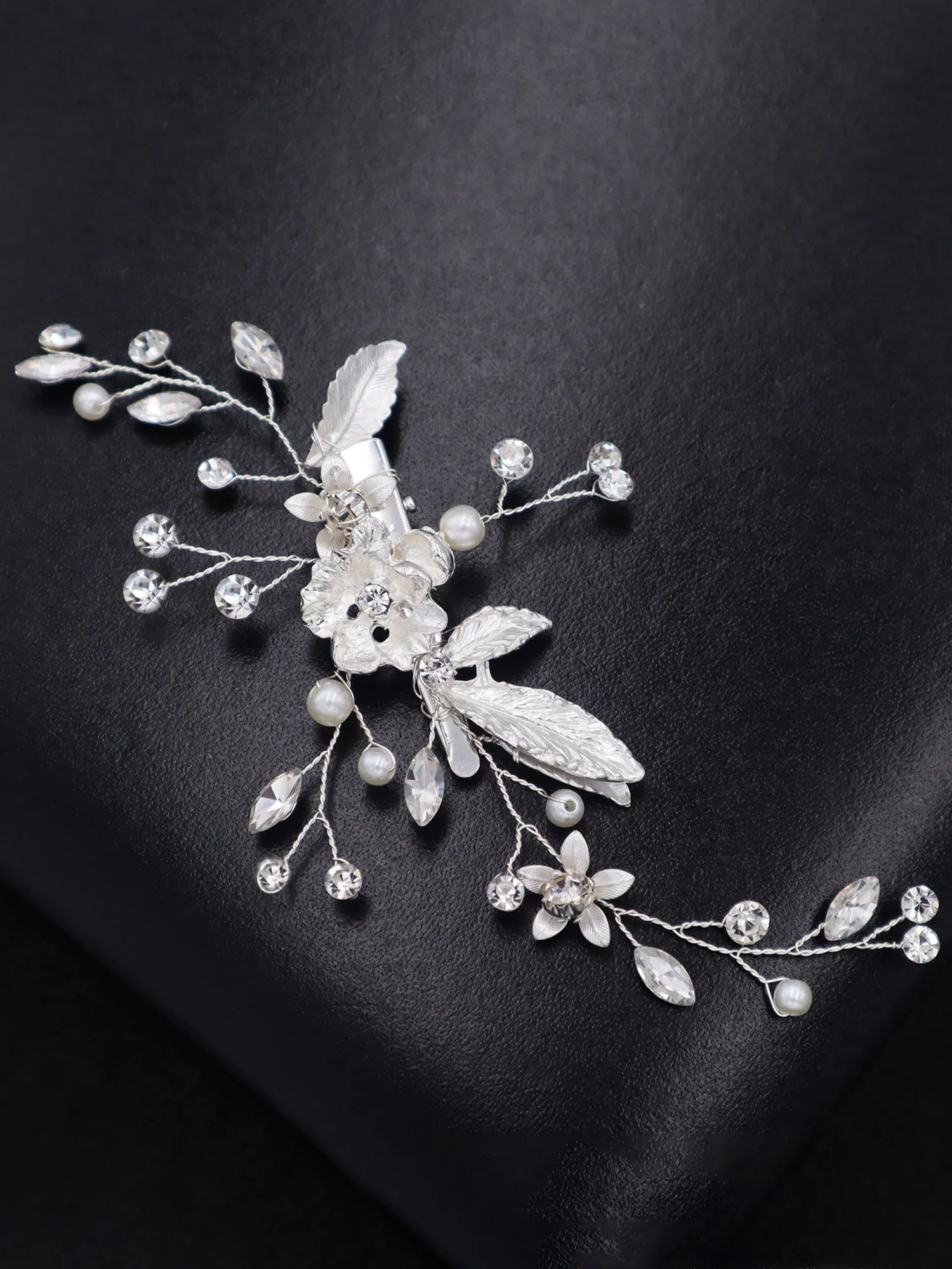 Alloy Handmade Pearl Diamond Bridal Hair Accessories Hairpin