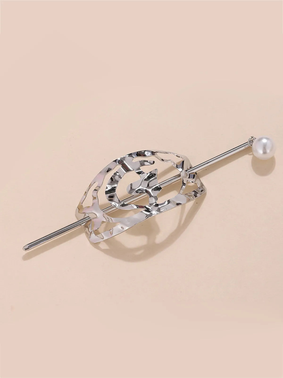 Alloy Round Stick Bun Curved Hairpin Holder