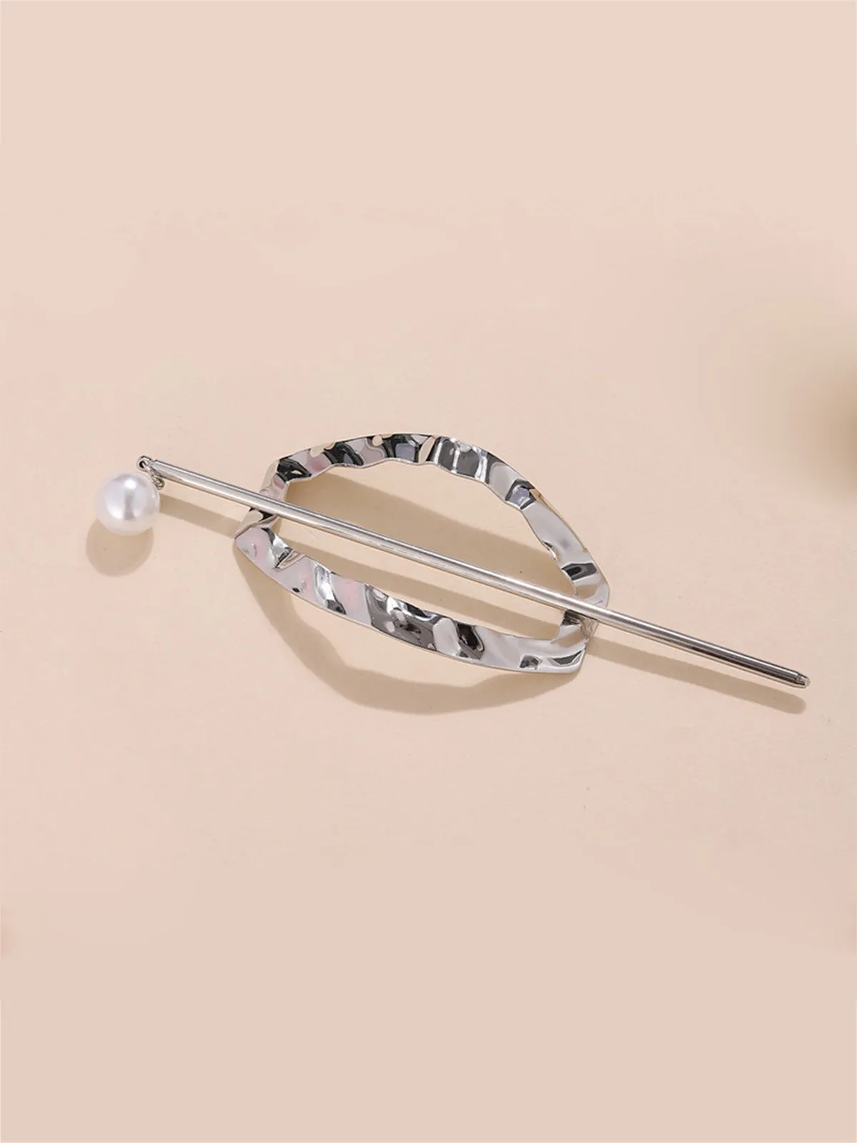 Alloy Round Stick Bun Curved Hairpin Holder