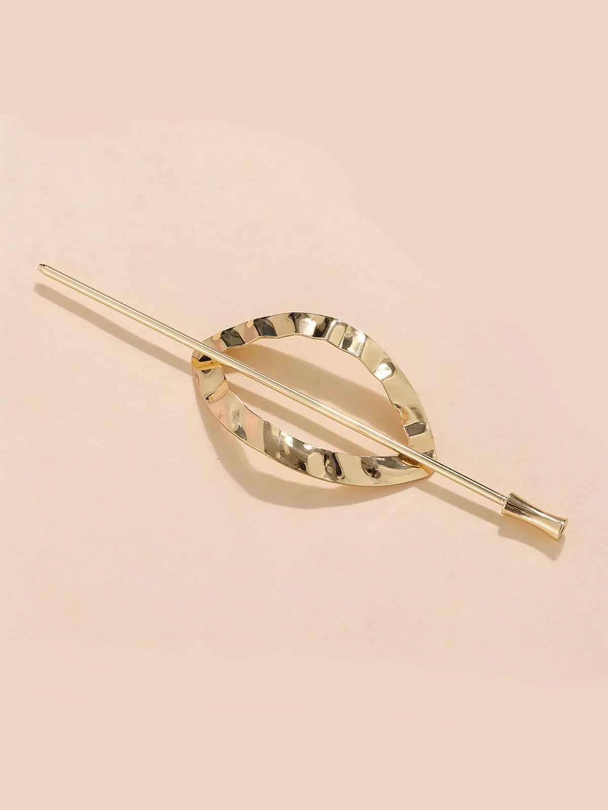 Alloy Round Stick Bun Curved Hairpin Holder