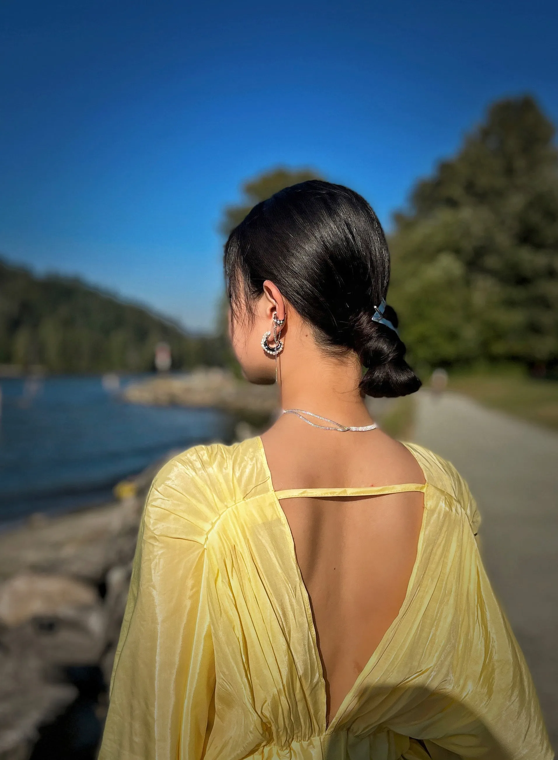 Alloy Round Stick Bun Curved Hairpin Holder