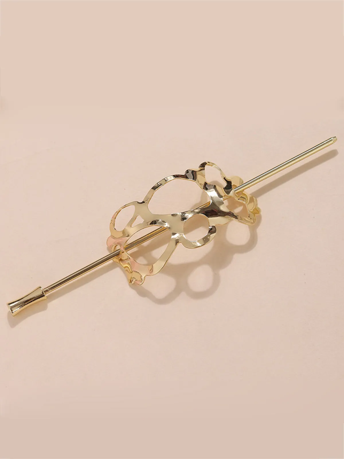 Alloy Round Stick Bun Curved Hairpin Holder