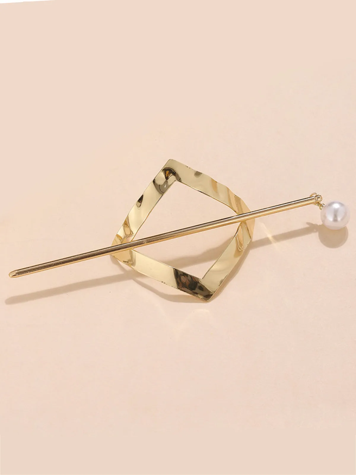 Alloy Round Stick Bun Curved Hairpin Holder