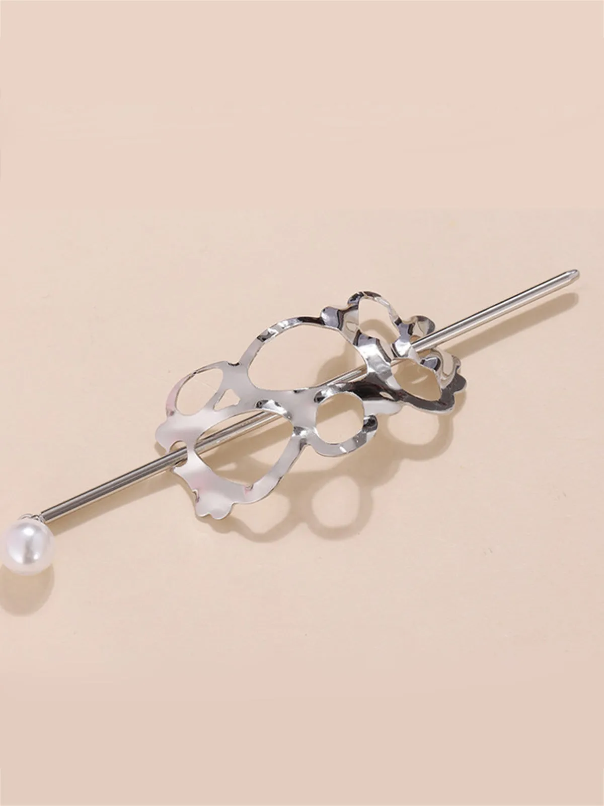 Alloy Round Stick Bun Curved Hairpin Holder