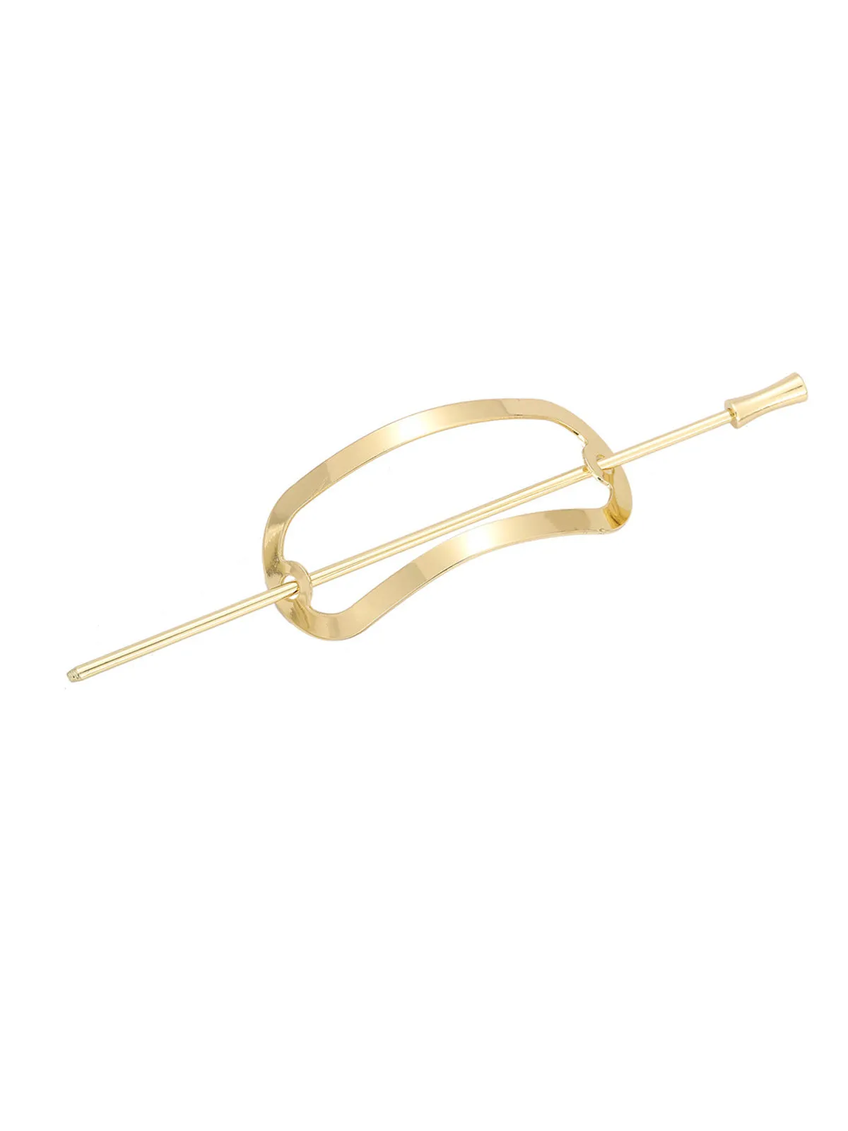 Alloy Round Stick Bun Curved Hairpin Holder