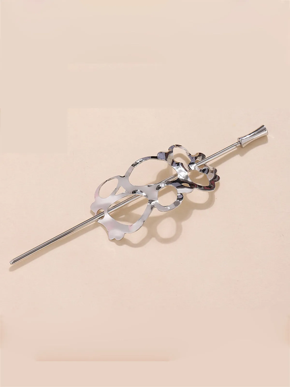 Alloy Round Stick Bun Curved Hairpin Holder
