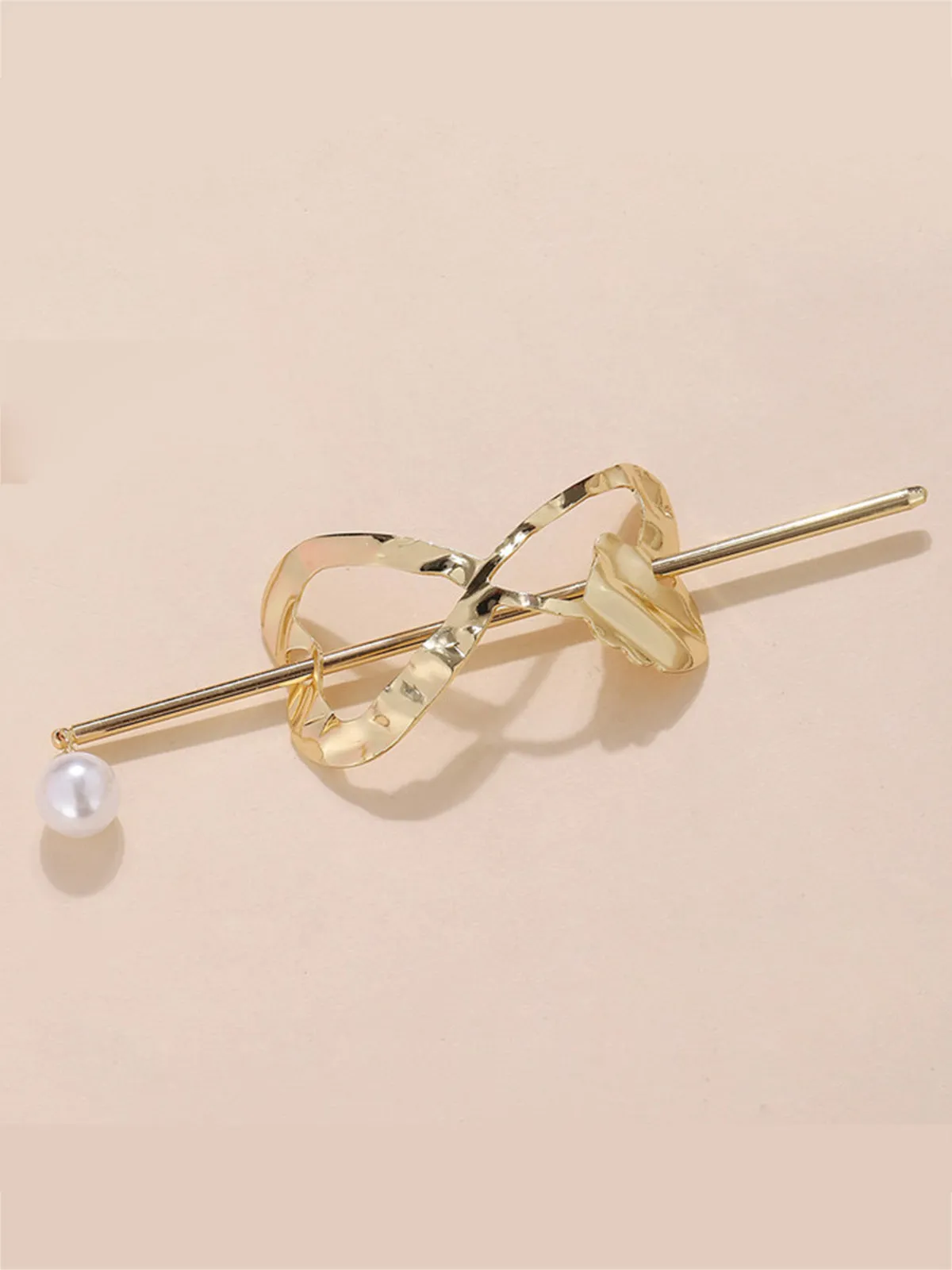 Alloy Round Stick Bun Curved Hairpin Holder