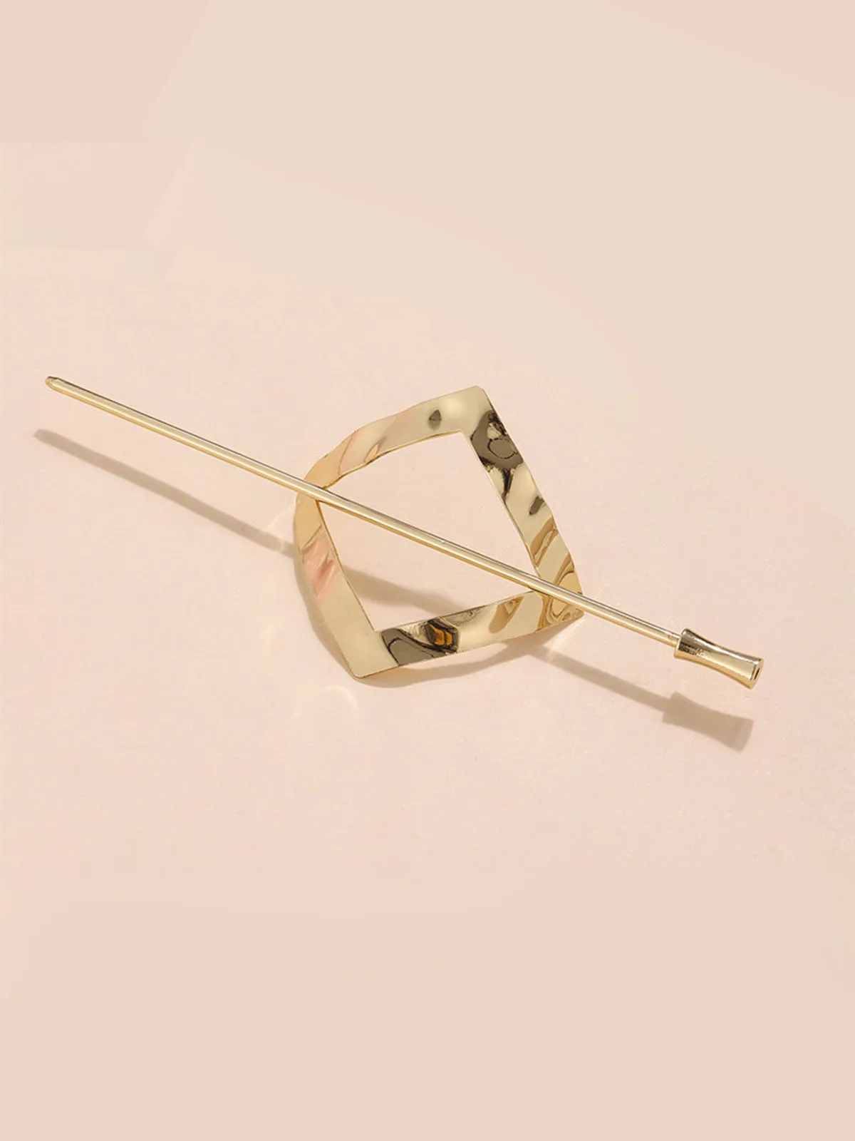 Alloy Round Stick Bun Curved Hairpin Holder