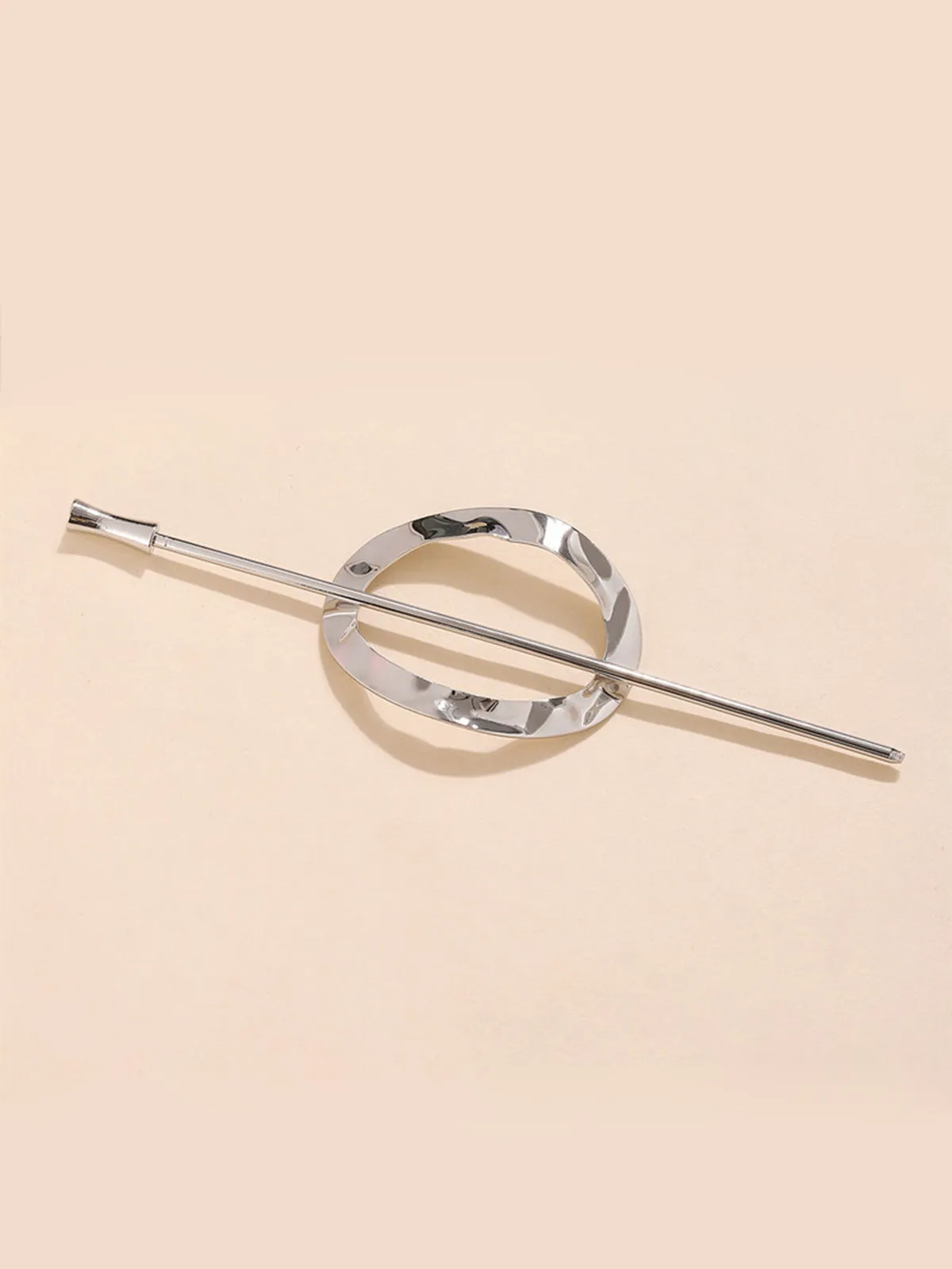 Alloy Round Stick Bun Curved Hairpin Holder