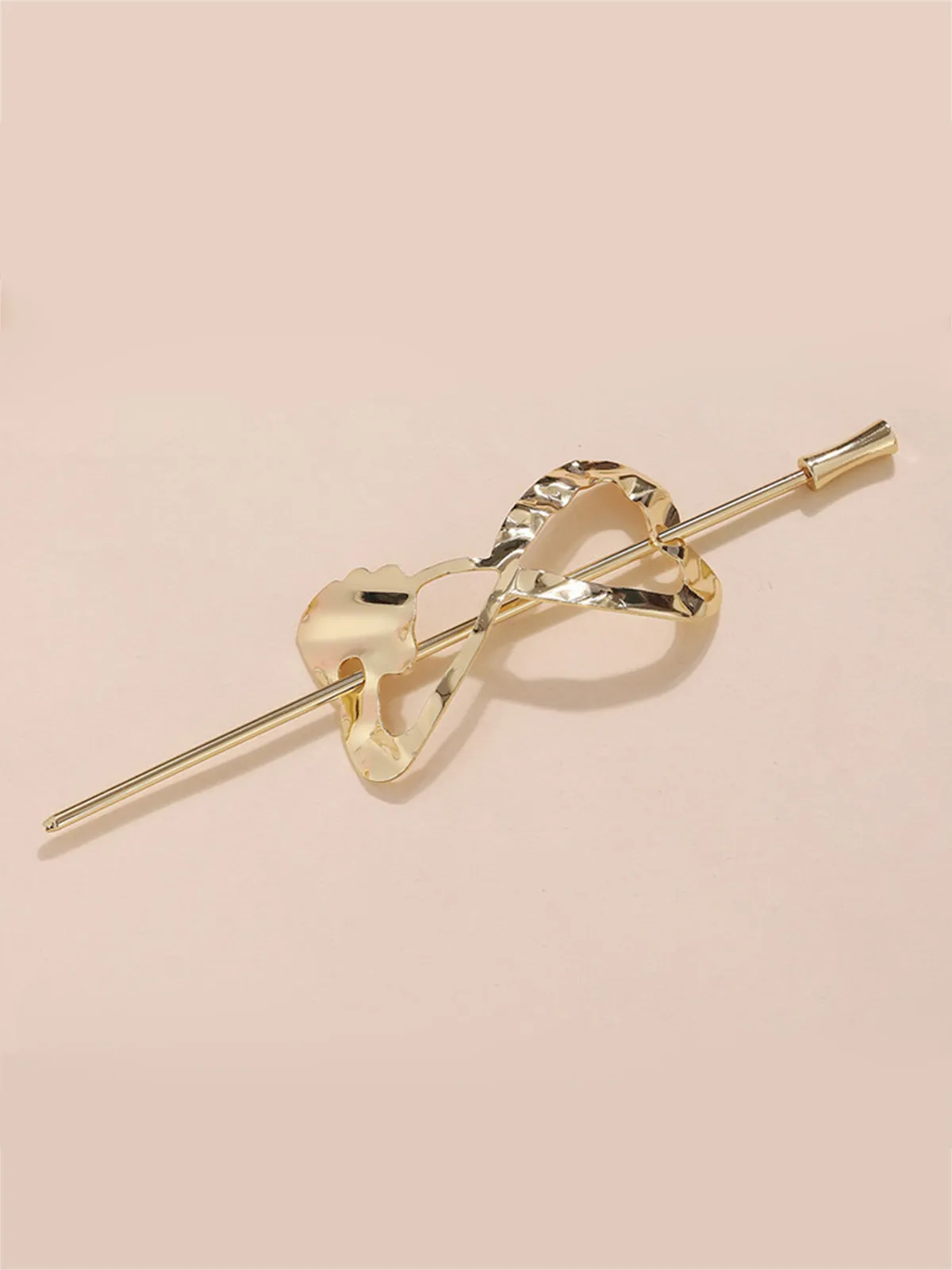 Alloy Round Stick Bun Curved Hairpin Holder