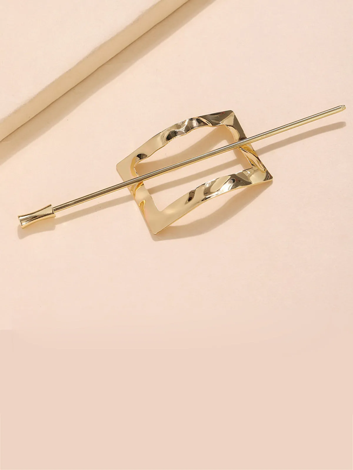 Alloy Round Stick Bun Curved Hairpin Holder