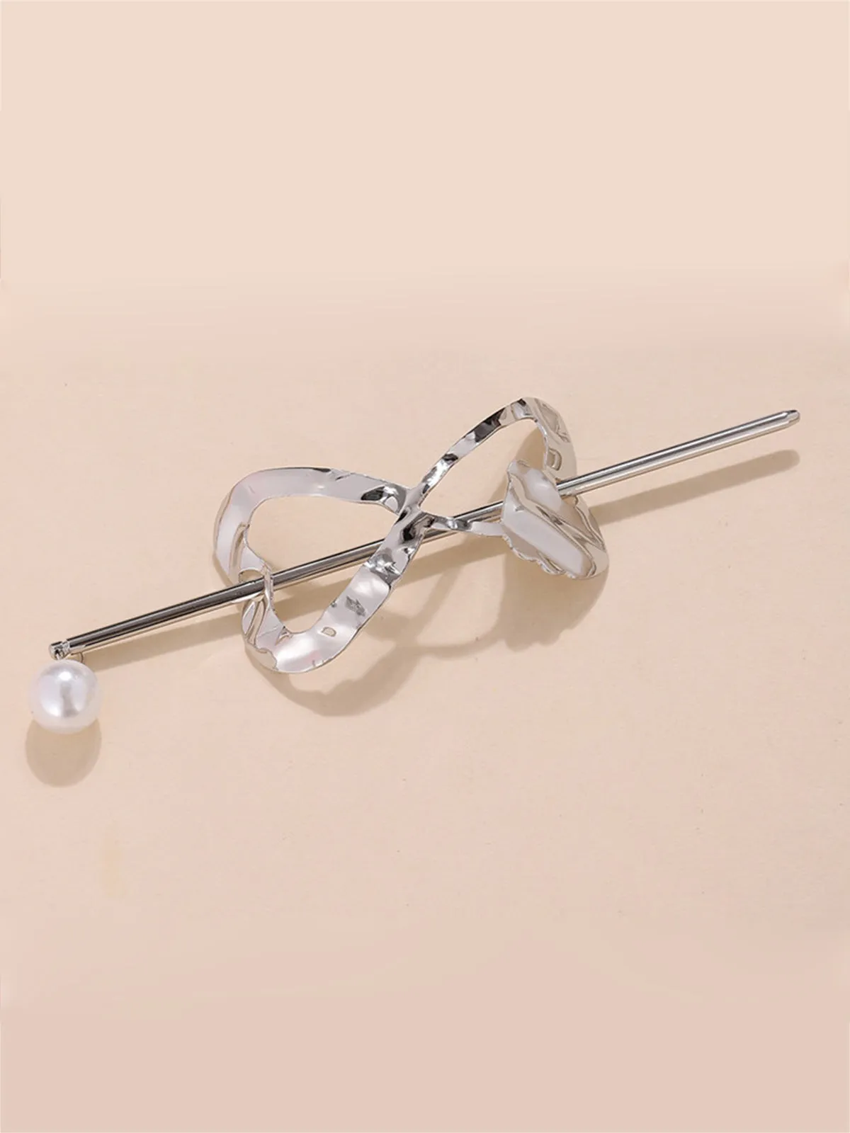 Alloy Round Stick Bun Curved Hairpin Holder