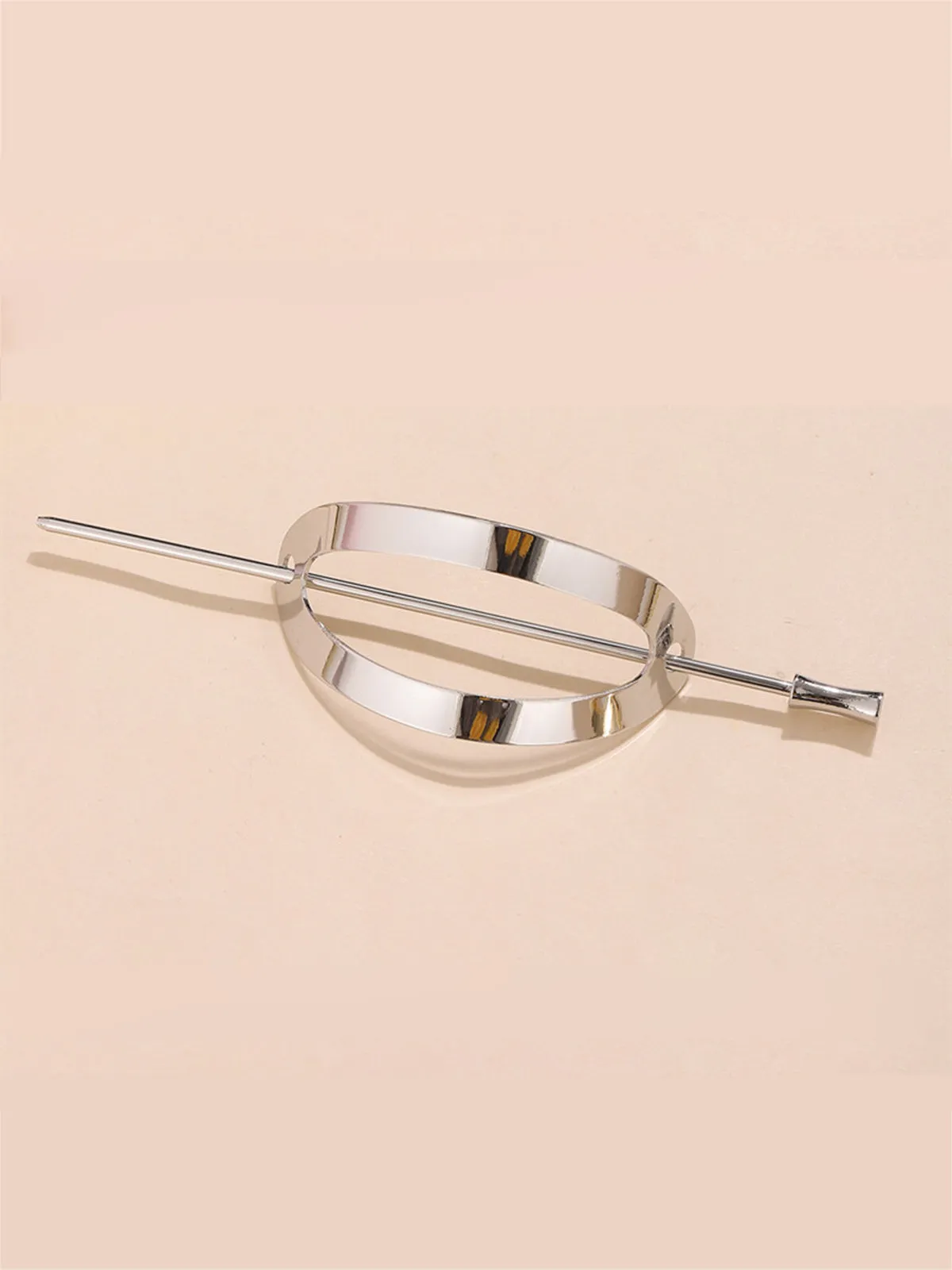 Alloy Round Stick Bun Curved Hairpin Holder