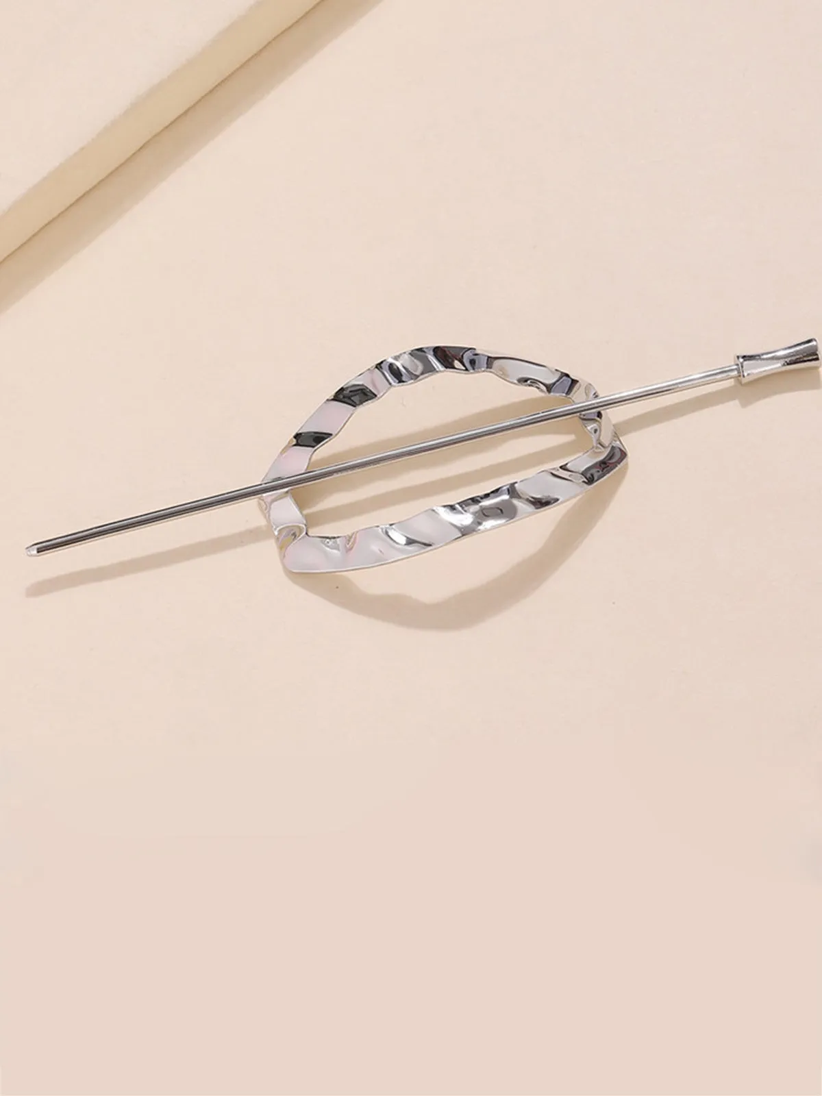Alloy Round Stick Bun Curved Hairpin Holder