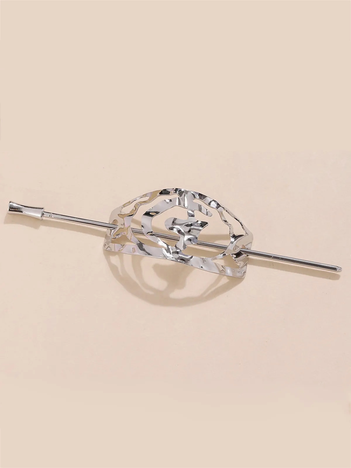 Alloy Round Stick Bun Curved Hairpin Holder