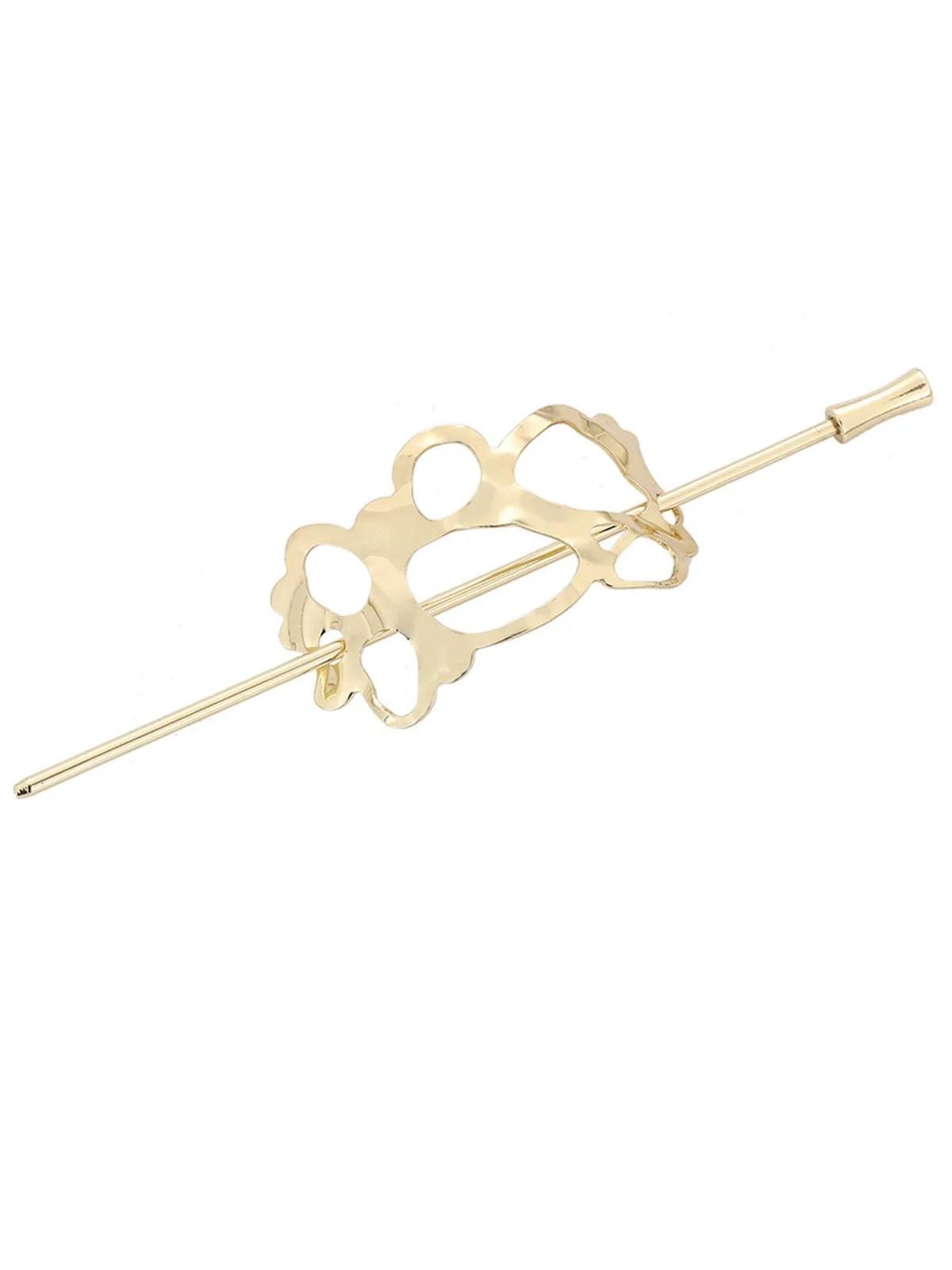 Alloy Round Stick Bun Curved Hairpin Holder