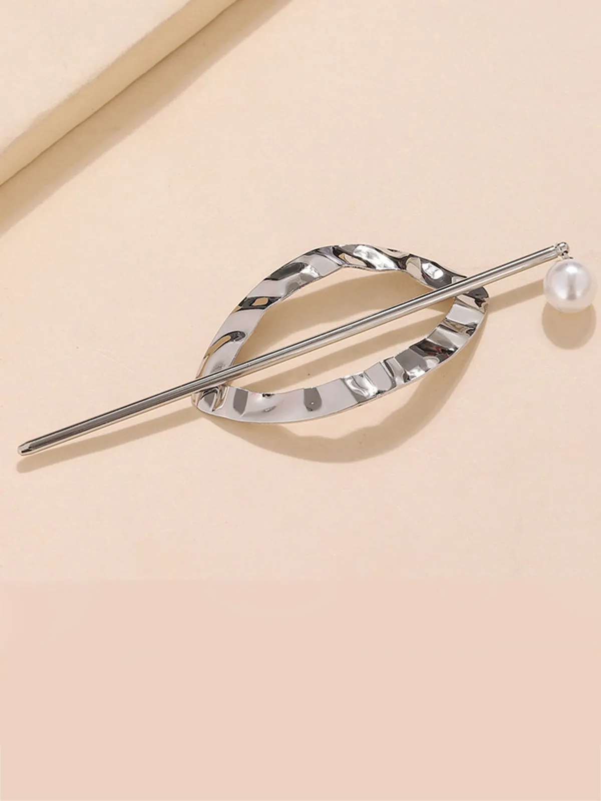 Alloy Round Stick Bun Curved Hairpin Holder