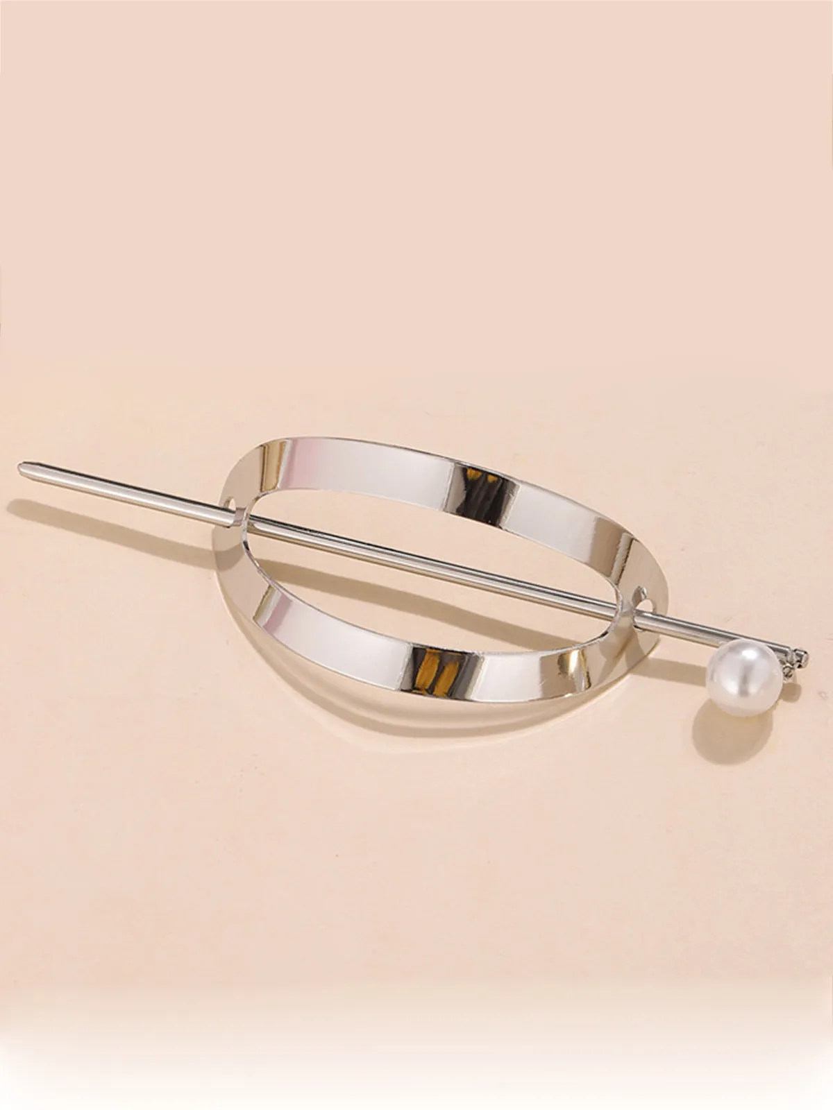 Alloy Round Stick Bun Curved Hairpin Holder