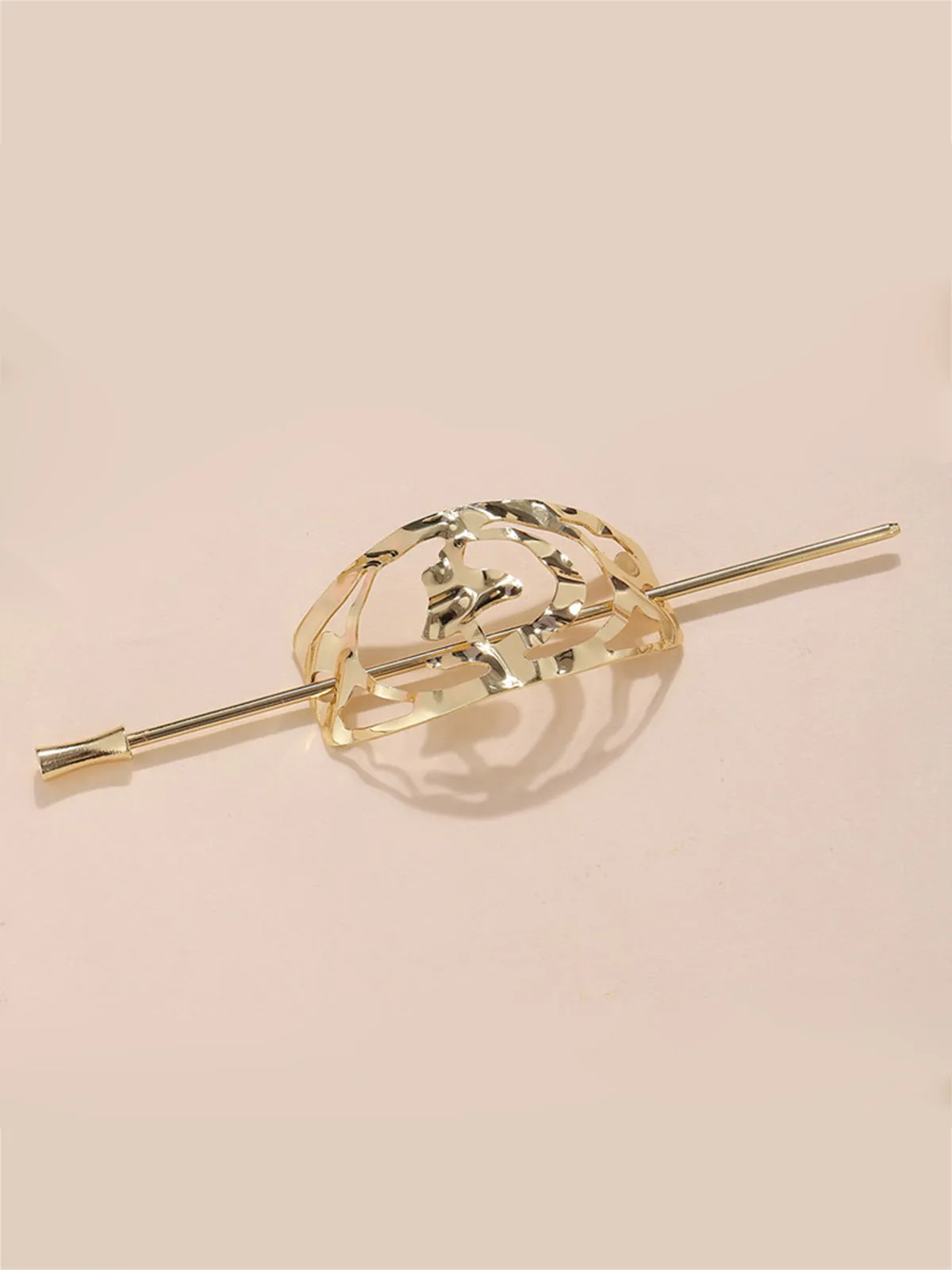 Alloy Round Stick Bun Curved Hairpin Holder
