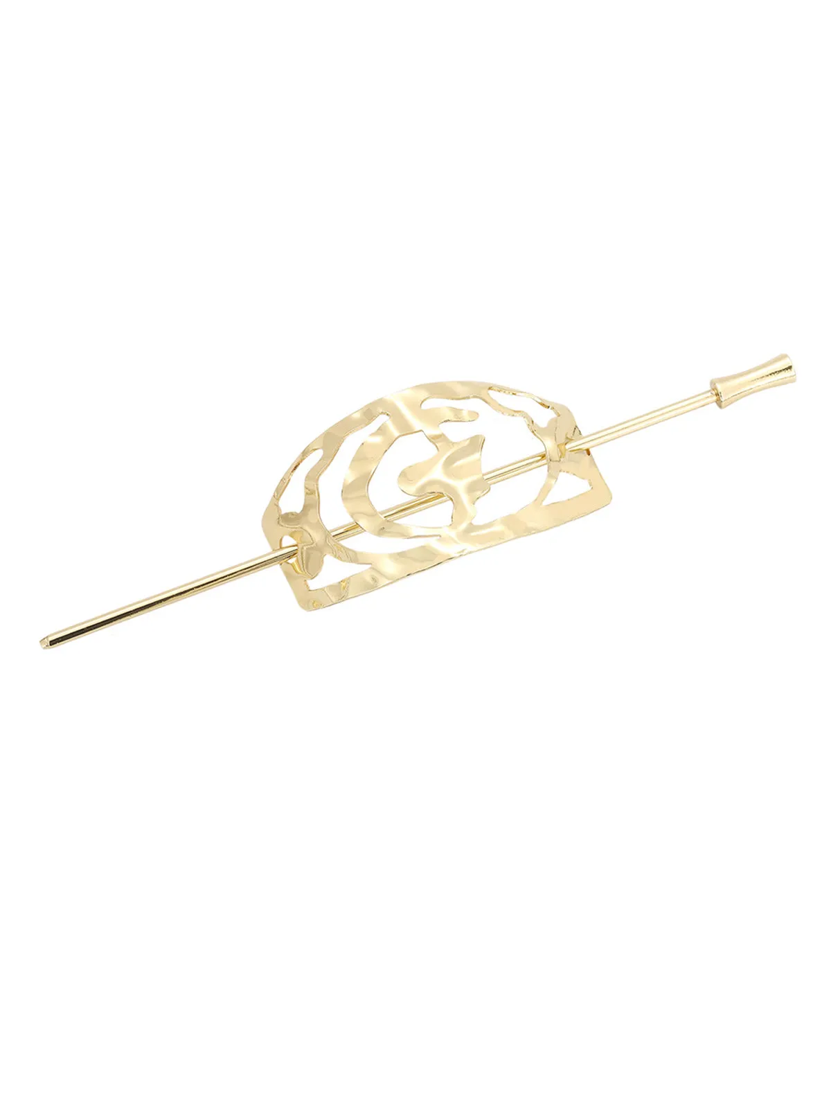 Alloy Round Stick Bun Curved Hairpin Holder