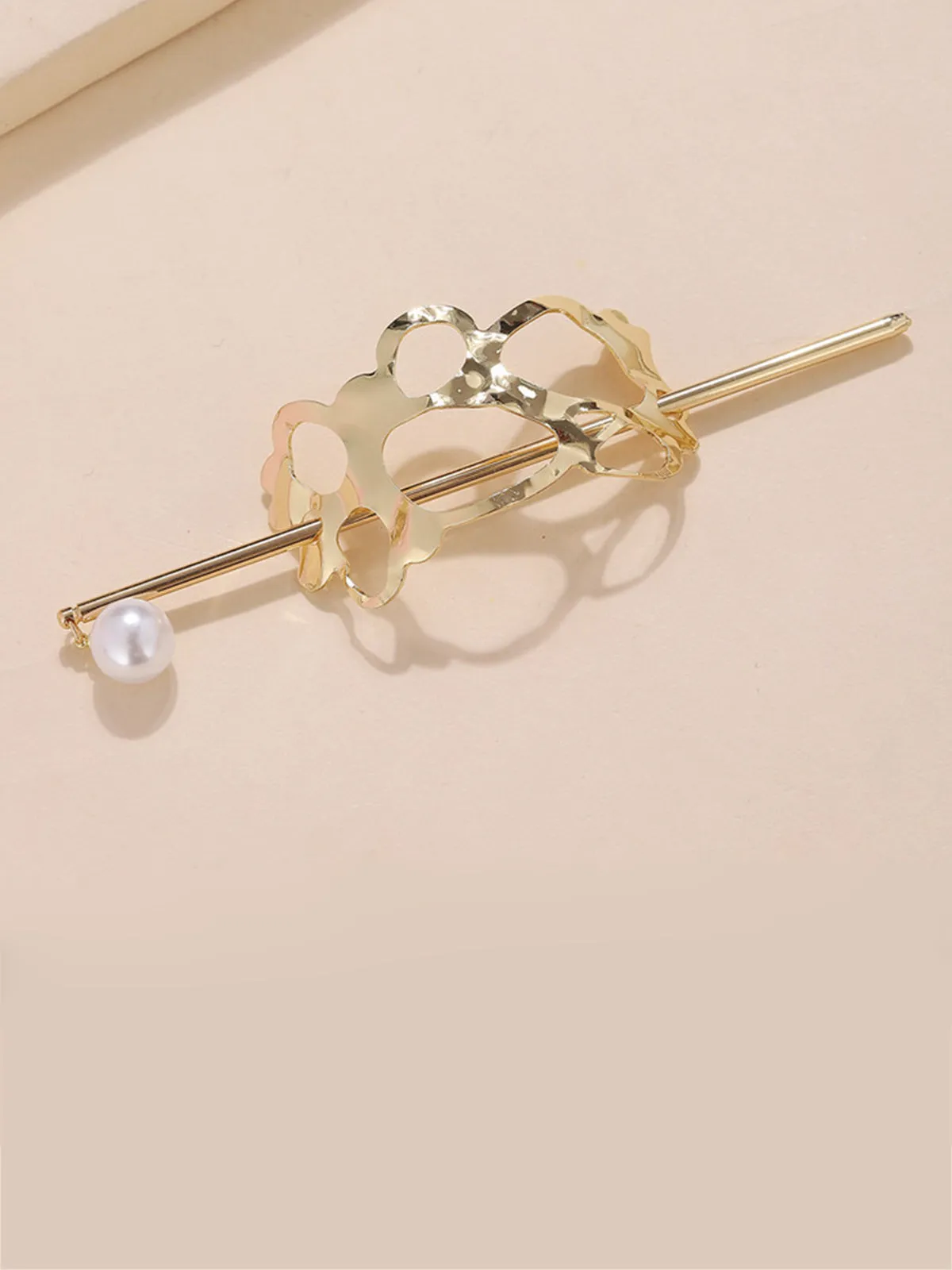 Alloy Round Stick Bun Curved Hairpin Holder