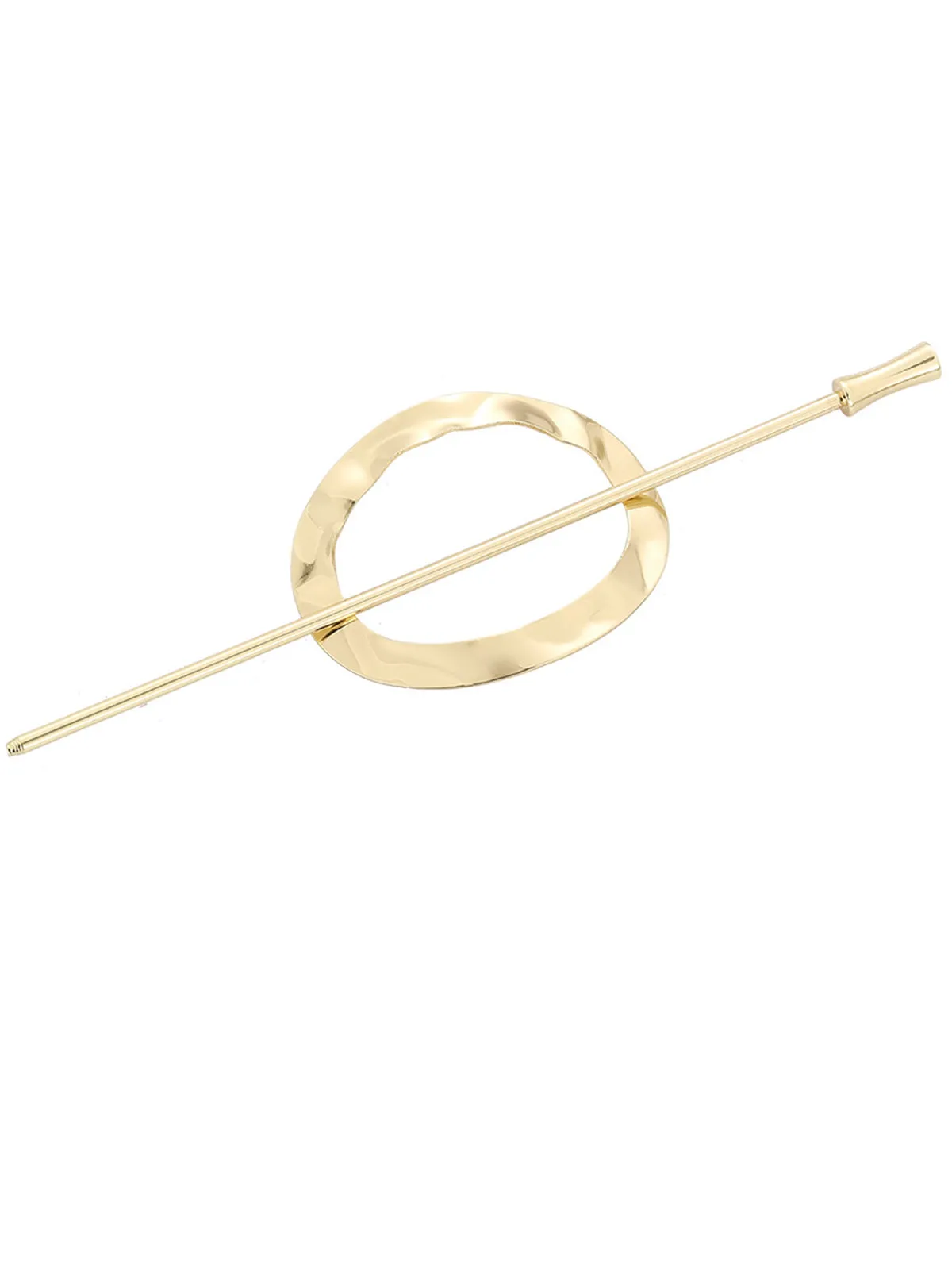 Alloy Round Stick Bun Curved Hairpin Holder