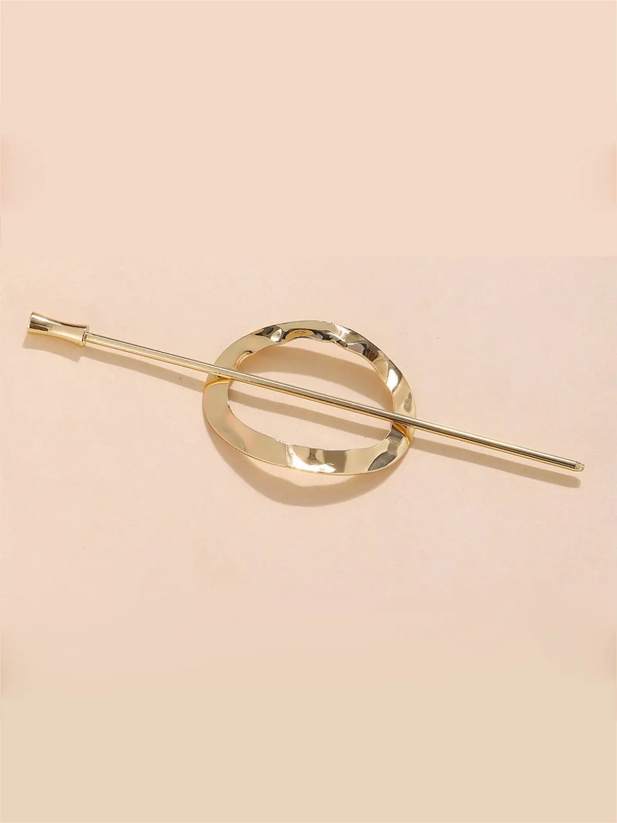 Alloy Round Stick Bun Curved Hairpin Holder