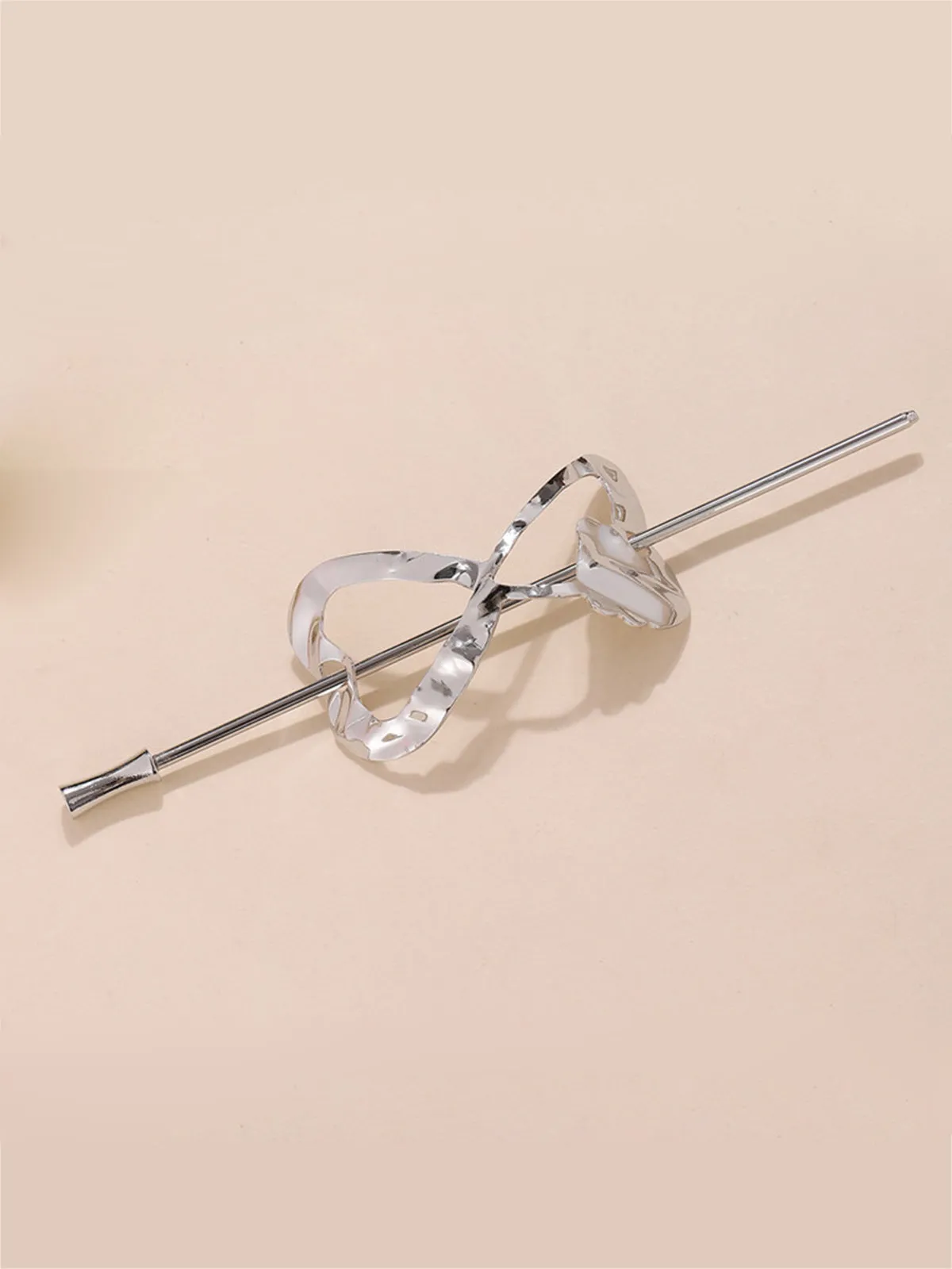 Alloy Round Stick Bun Curved Hairpin Holder