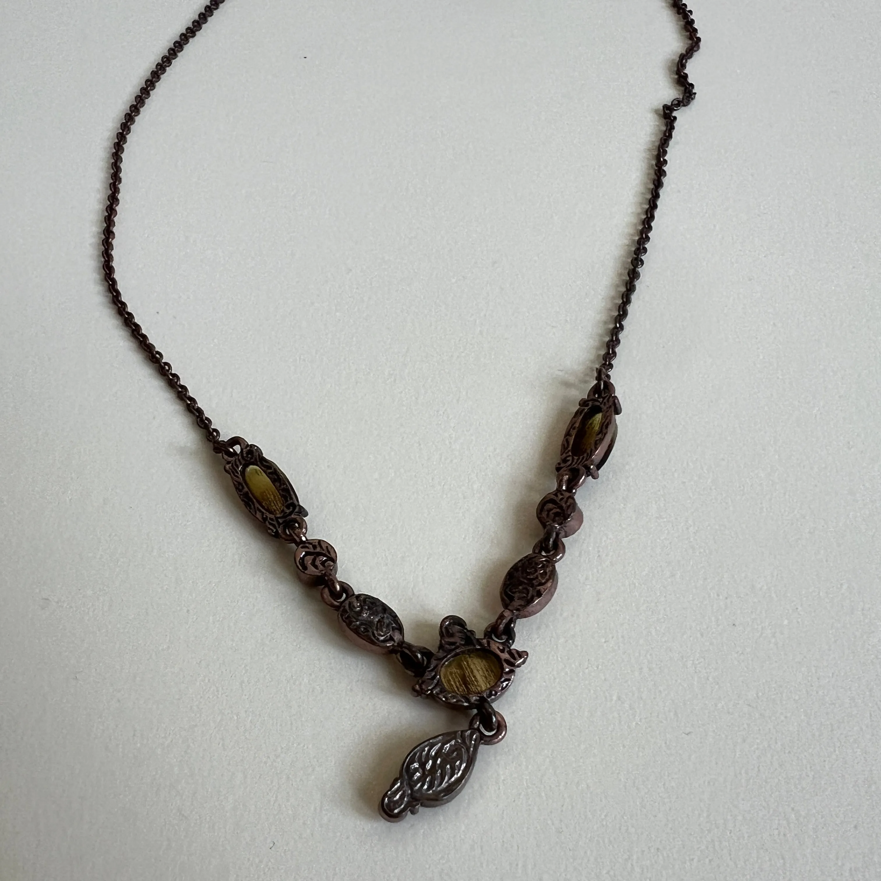 Amber honey drop necklace