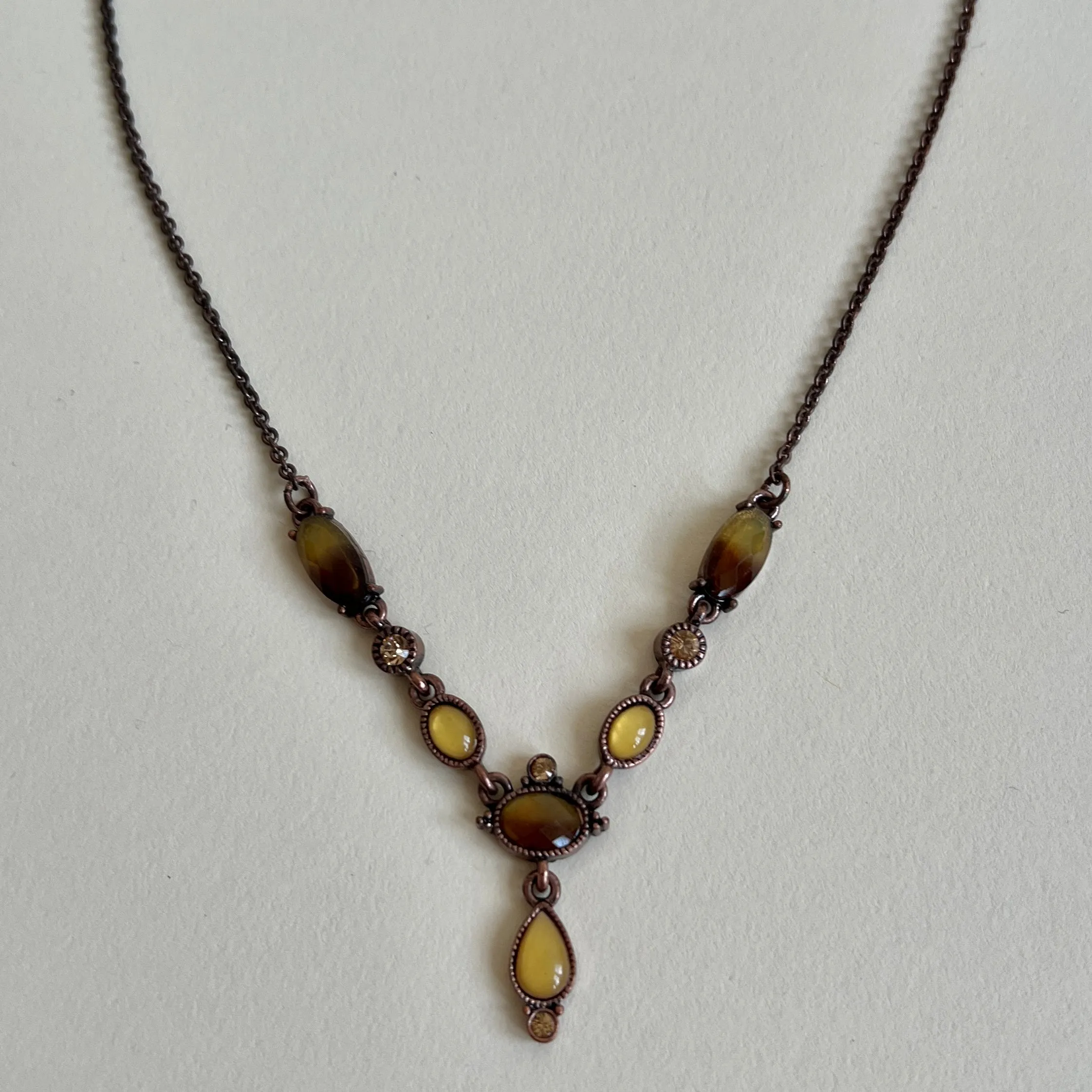 Amber honey drop necklace