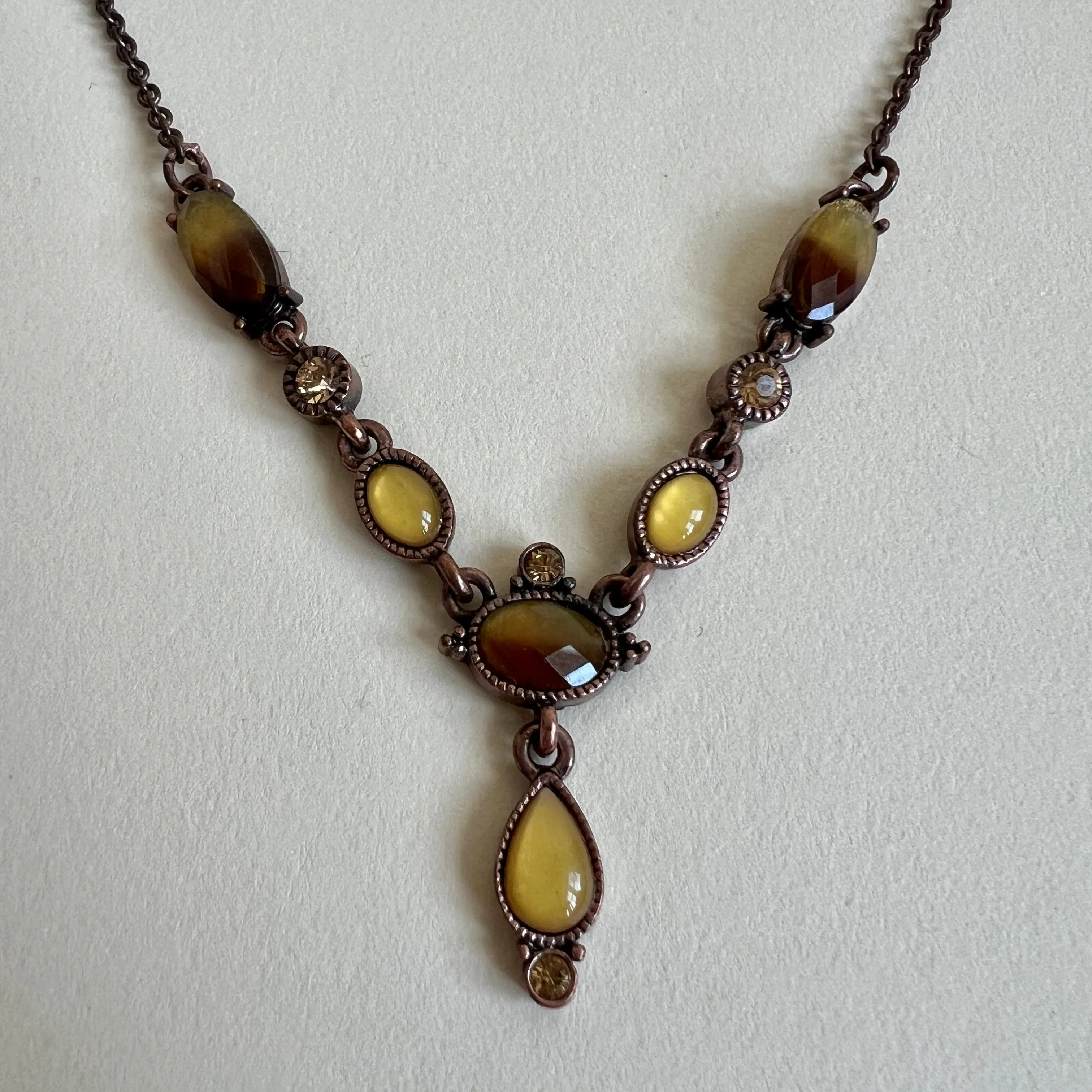Amber honey drop necklace