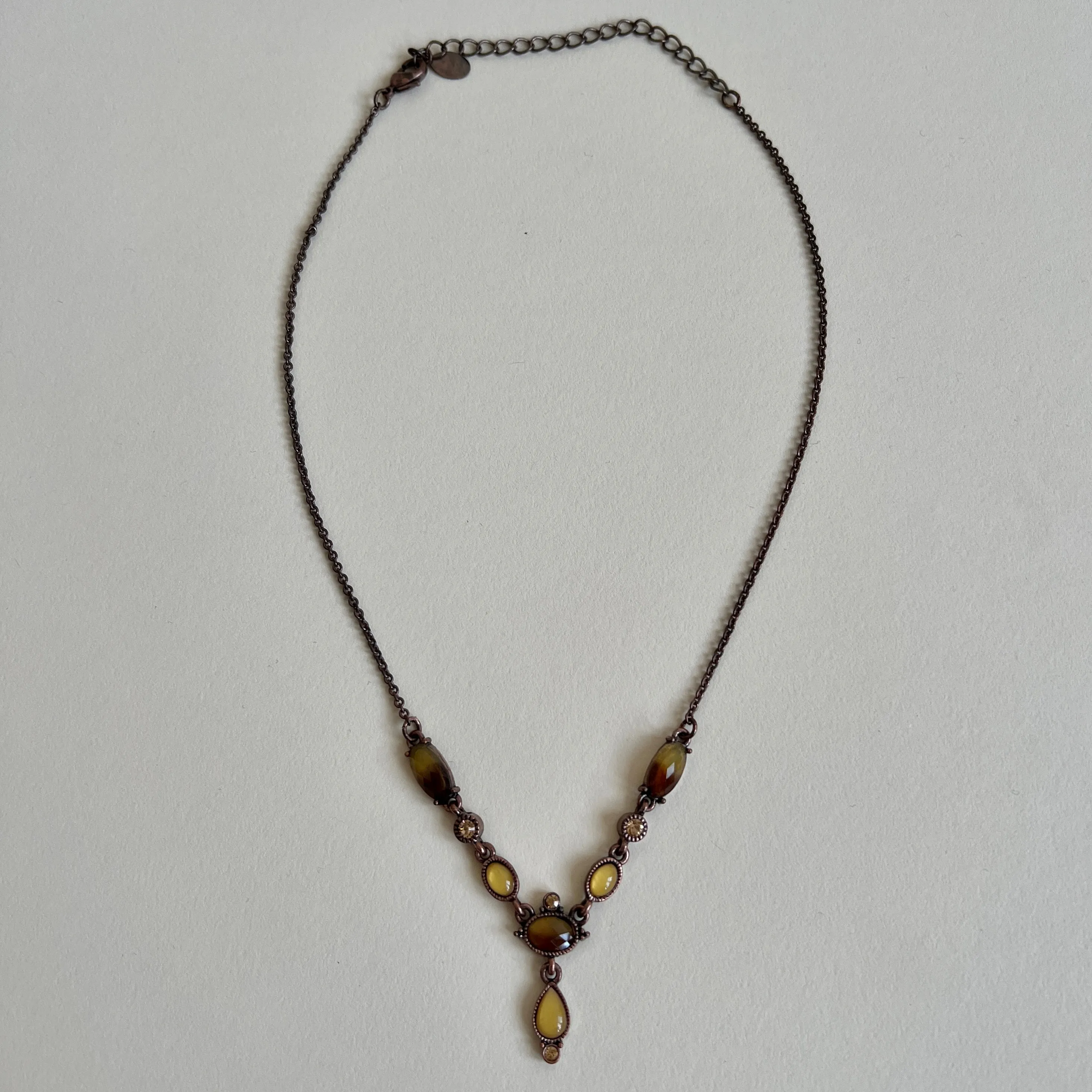 Amber honey drop necklace