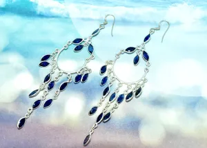 Amethyst Boho Silver Earrings