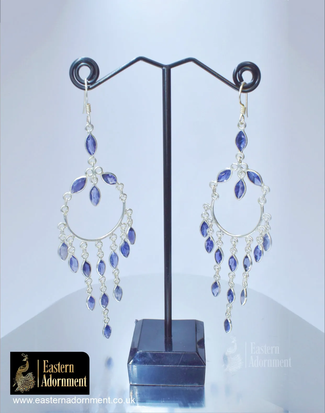 Amethyst Boho Silver Earrings