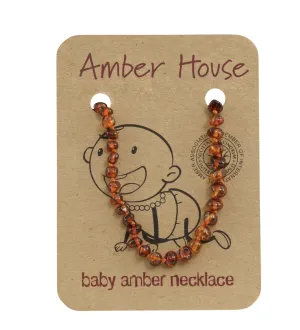 Baby Amber Necklace - Cognac Amber