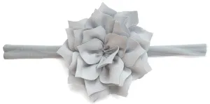 Baby Bling Poinsettia Skinny Headband-Grey with Silver